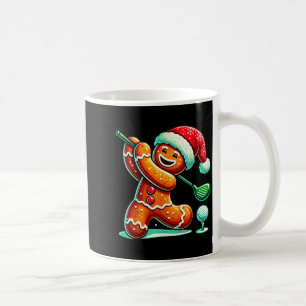 Gingerbread Man Plays Golf Christmas Golfing Santa Coffee Mug