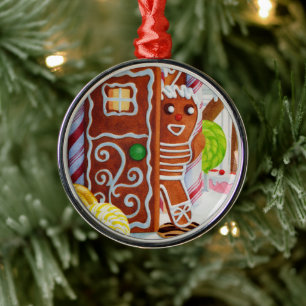 GINGERBREAD MAN Premium Round Ornament