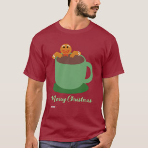 Gingerbread Man Relaxing Cocoa Holiday Fun T-Shirt