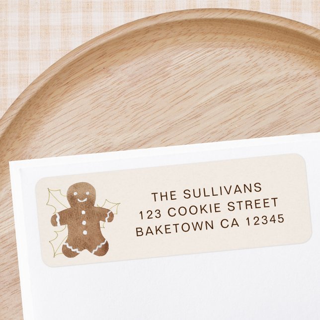 Gingerbread Man Return Address Label (Creator Uploaded)