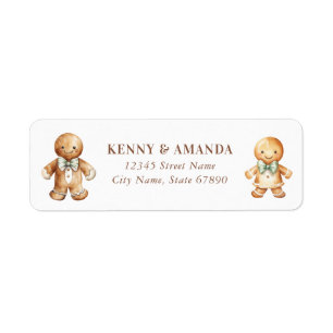 Gingerbread Man Return Address Labels