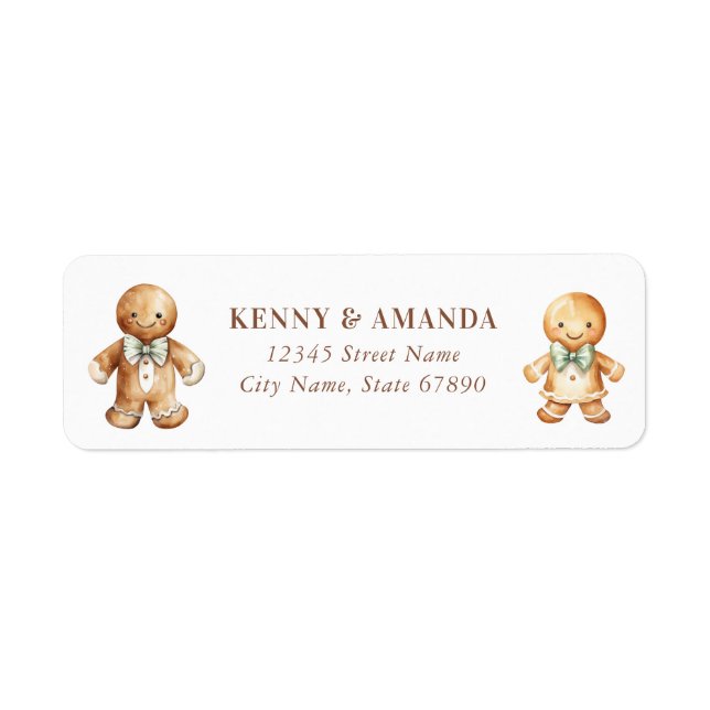 Gingerbread Man Return Address Labels (Front)