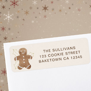 Gingerbread Man Return Address Return Address Label