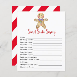 Gingerbread man - Secret Santa Survey game