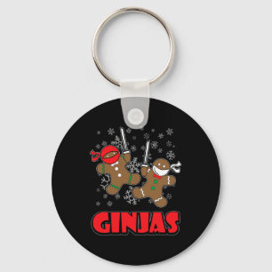 Gingerbread Man Shirt - Christmas In July Gifts Key Ring