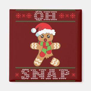 Gingerbread Man Shirt Gift Oh Snap Christmas Ugly Magnet