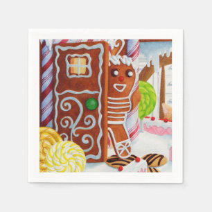 GINGERBREAD MAN Standard Cocktail Paper Napkins