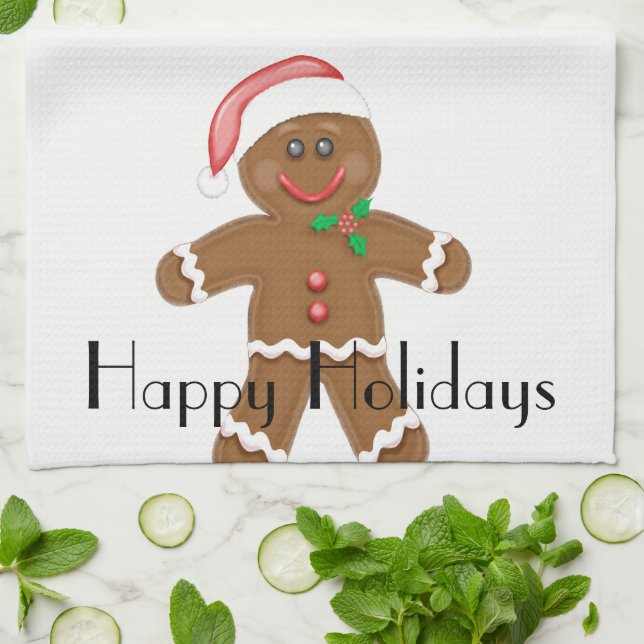 Gingerbread Man Tea Towel (Folded)