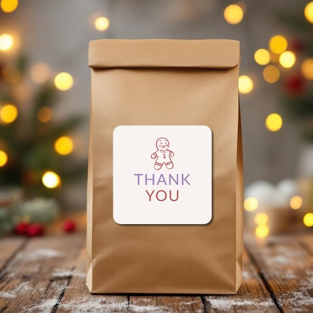 Gingerbread Man Thank You Holiday Sticker (Creator Uploaded)