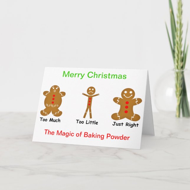 Gingerbread Man The Magic of Baking Powder Holiday Card (Front)