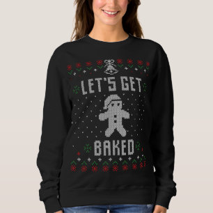 Gingerbread Man Ugly Christmas Sweater Funny Let's