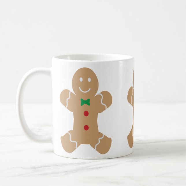 Gingerbread Man with Name Coffee Mug (Left)