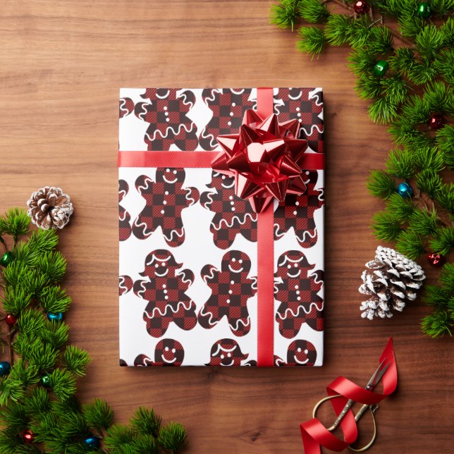 Gingerbread Man & Woman Wrapping Paper (Holiday Gift)
