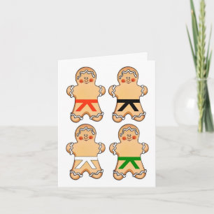Gingerbread Martial Artists Holiday Greeting Cards