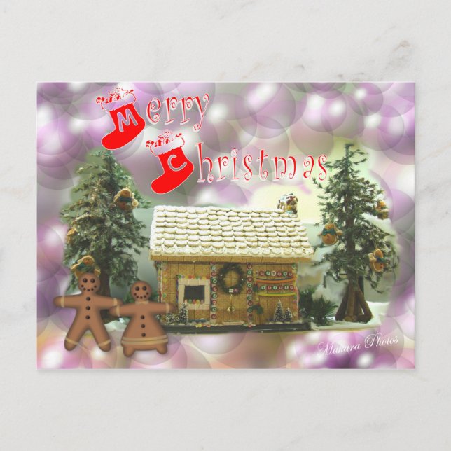Gingerbread MC Postcard-customise Holiday Postcard (Front)