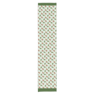 Gingerbread Men and Holly Short Table Runner