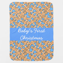 Gingerbread men baby blanket