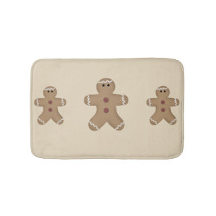 Gingerbread Men Christmas Bath Mat