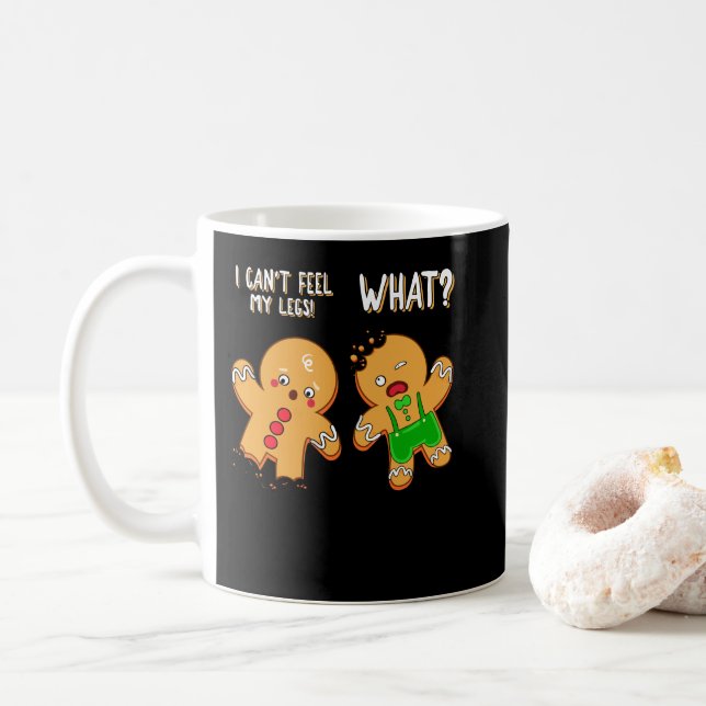 Gingerbread Men Christmas Funny Cookie Baking Coffee Mug (With Donut)