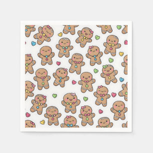 Gingerbread Men Christmas Napkins