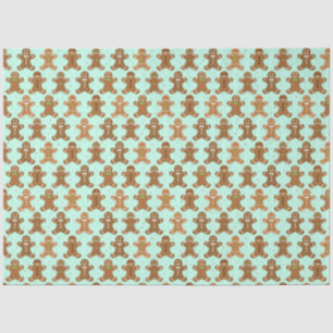 Gingerbread Men Christmas Pattern Tissue Paper