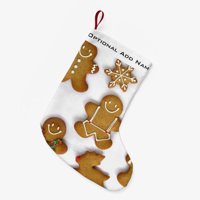 Gingerbread Men Christmas Stocking (Front (Hanging))