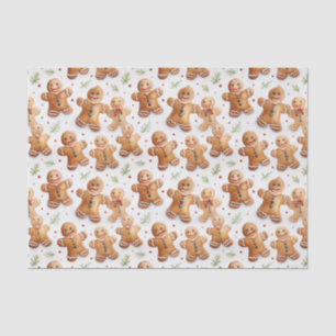 Gingerbread Men Fun Novelty All-Over Print Tissue Paper