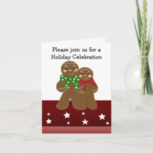 Gingerbread Men Holiday Party Invitation
