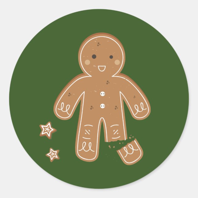 Gingerbread Men Holiday Sticker (Front)