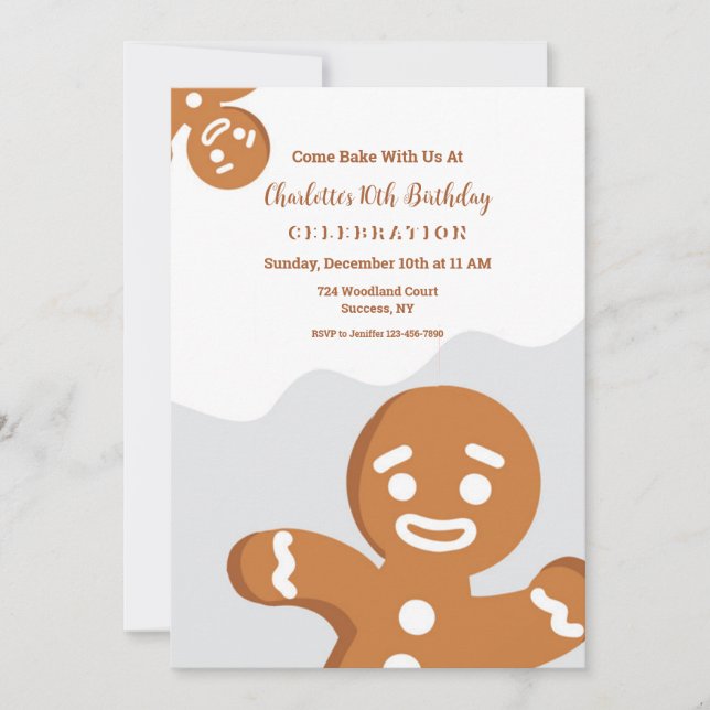 Gingerbread Men Invitations (Front)