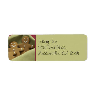 Gingerbread Men Label Return Address Label