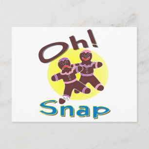 Gingerbread Men Oh Snap Postcard