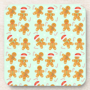 Gingerbread Men Pattern Coaster