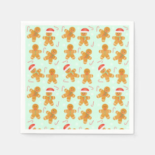 Gingerbread Men Pattern Napkin