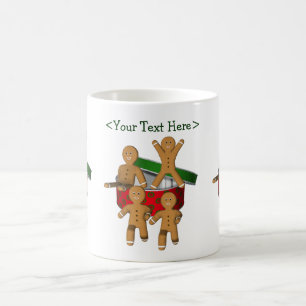 Gingerbread Men Personalised Christmas Holiday Coffee Mug