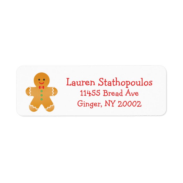 Gingerbread Men Return Address Label (Front)