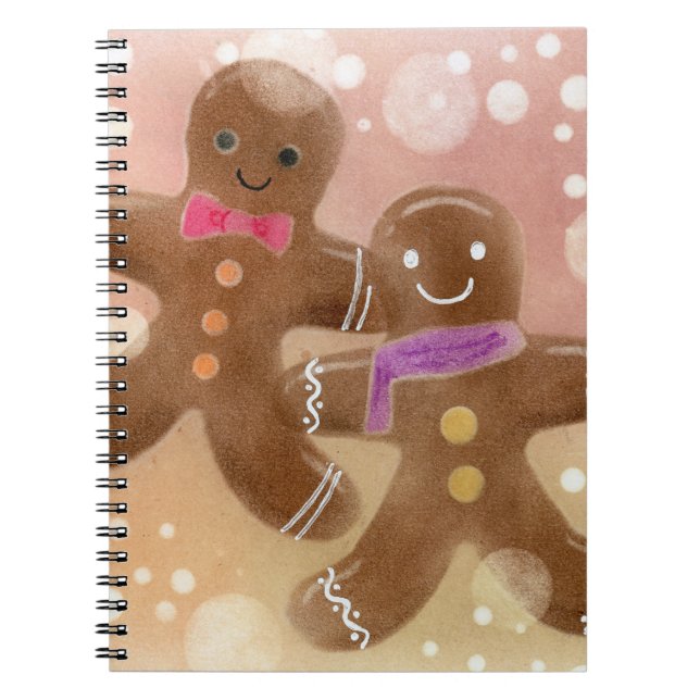 Gingerbread Men Spiral Photo Notebook (Front)