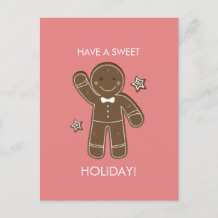 Gingerbread Men Sweet Holiday Postcard