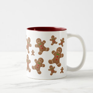 GINGERBREAD MEN Two-Tone COFFEE MUG
