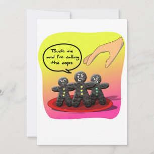 Gingerbread Men with Attitude Funny Cookies Invitation