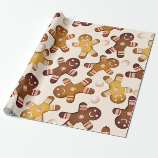 Gingerbread mens wrapping paper
