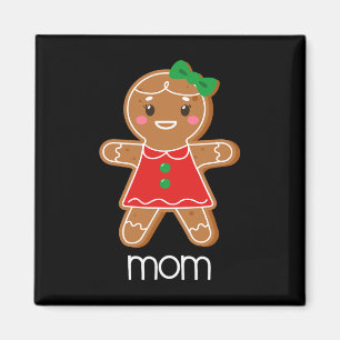 Gingerbread Mum Christmas Matching Pyjamas For Fam Magnet