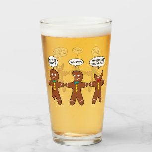 Gingerbread My Leg Hurts Humour Beer Glass