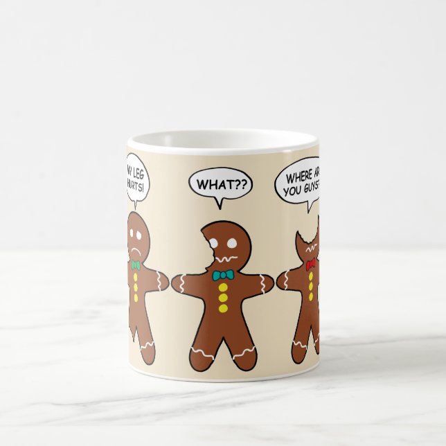 Gingerbread My Leg Hurts Humour Coffee Mug (Center)