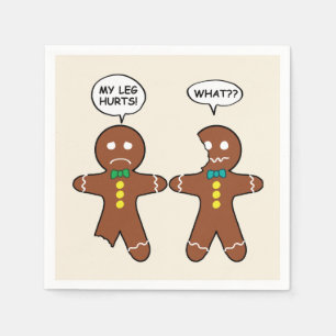 Gingerbread My Leg Hurts What Christmas Napkins