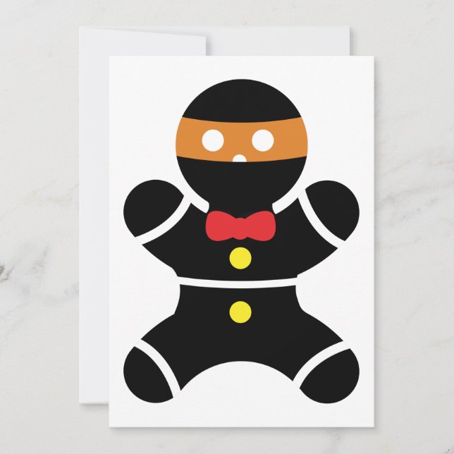 Gingerbread Ninja Holiday Card (Front)