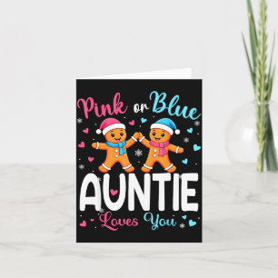 Gingerbread Nk Or Blue Auntie Loves You Christmas Card