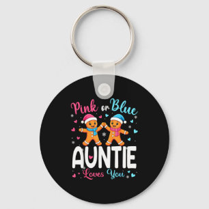 Gingerbread Nk Or Blue Auntie Loves You Christmas  Key Ring