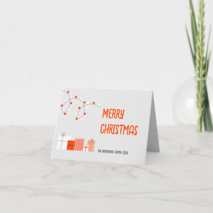 Gingerbread Nordic A-Frame Cabin Christmas Holiday Card