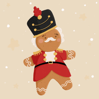 Gingerbread Nutcracker Christmas Card